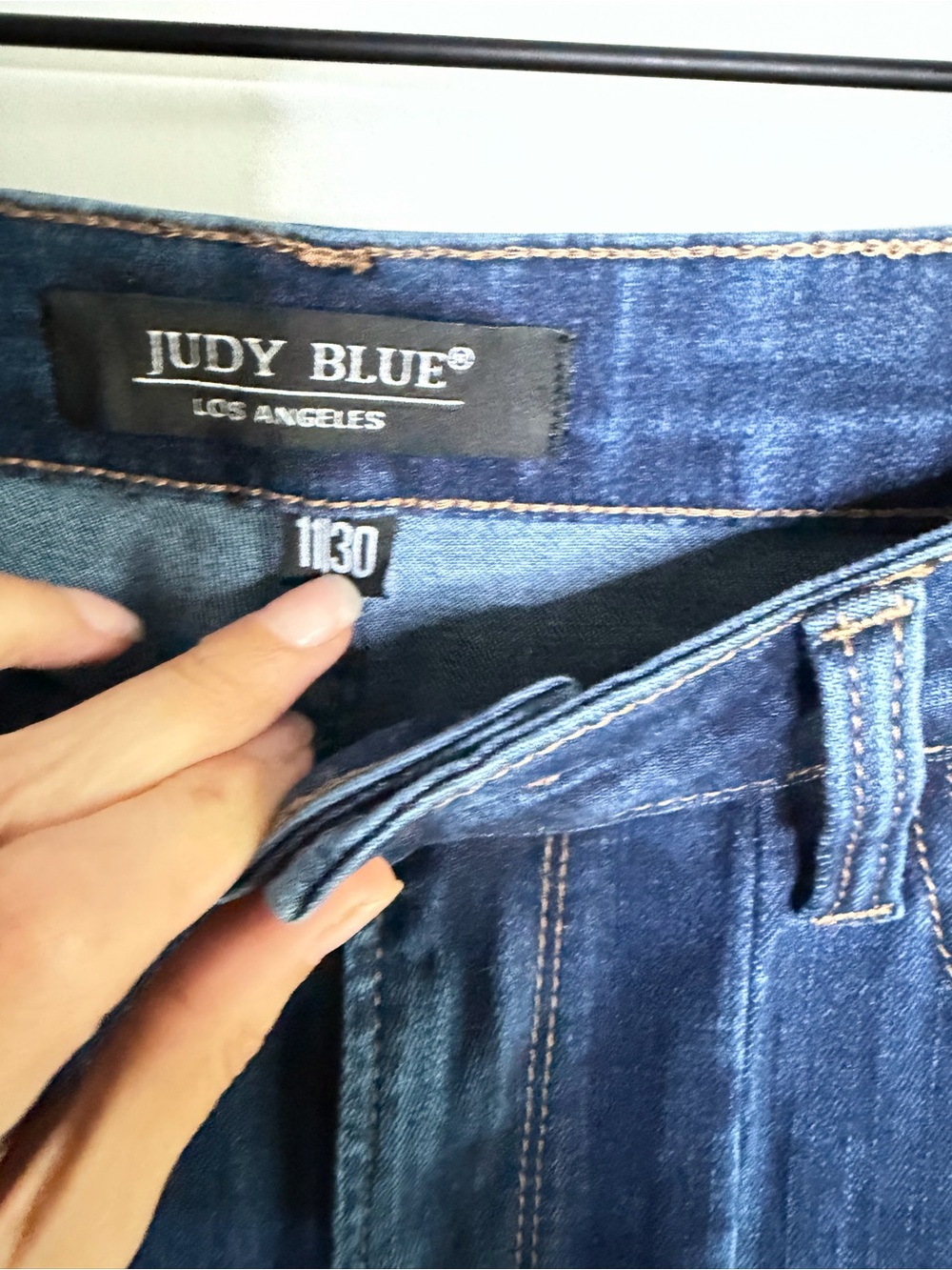 Judy Blue Womens Wide Leg Trouser Jeans Size 11/30 Dark Wash High Rise Denim - Picture 4 of 5